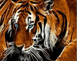 МСА712 Картина по номерам Paintboy "Неоновый тигр"