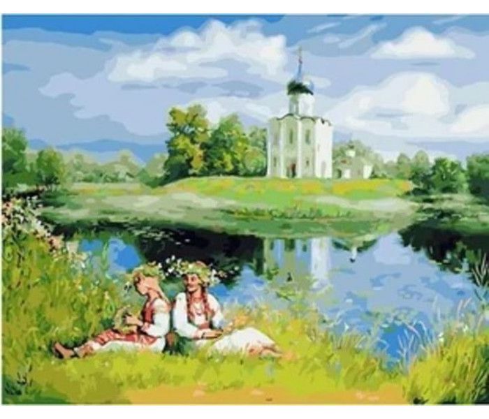  Картина по номерам PAINTBOY "Девушки у озера" МСА705