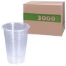 Одноразовые стаканы БЮДЖЕТ 200мл, КОМПЛЕКТ 3000 шт. (30 упаковок по 100 шт.), прозрачные, ПП