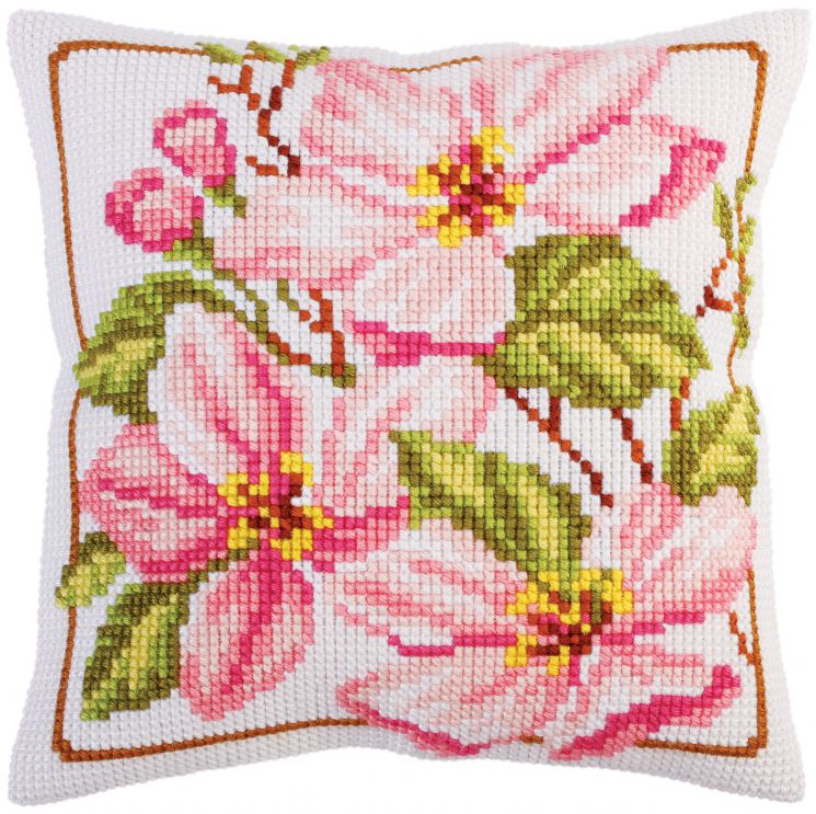  "Яблоневый цвет" подушка для вышивания Collection D'Art 5291