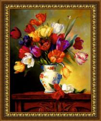 S-043 Алмазная мозаика DIY "Яркие тюльпаны" 