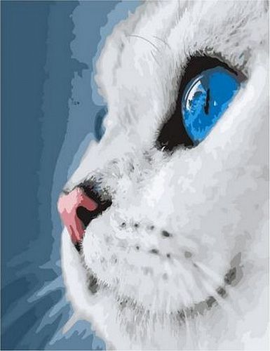  Картина по номерам  "Голубоглазая кошка", GX39255 40х50 см