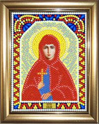 ИМРА5-096 Алмазная мозаика ТМ НАСЛЕДИЕ с рамкой "Святая Клавдия"