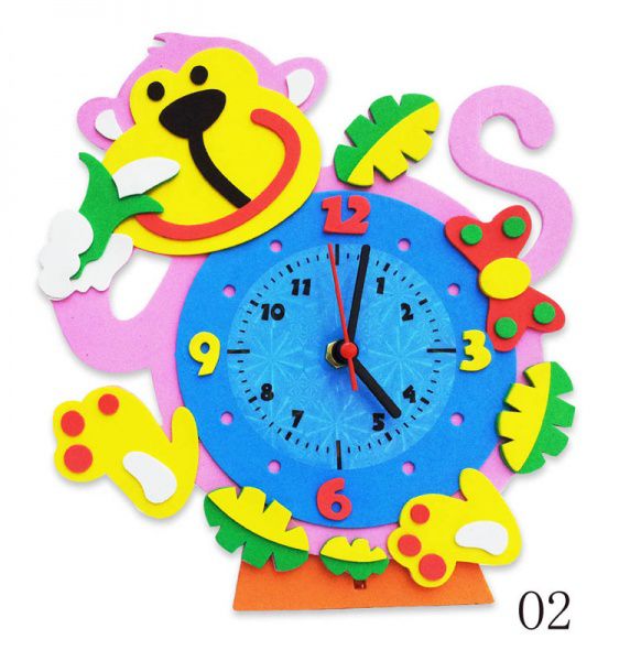 "Обезьянка"  часы - набор для творчества из Фоамирана CL002 