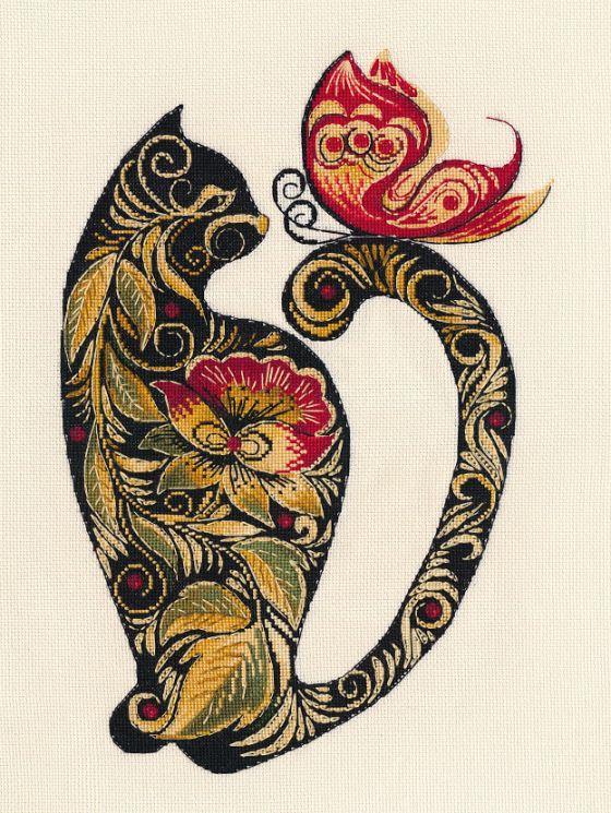 Набор для вышивания Овен "Русские узоры.Кошка" 1458