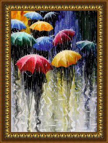 Алмазная мозаика Милато "Разноцветные зонты" O-500