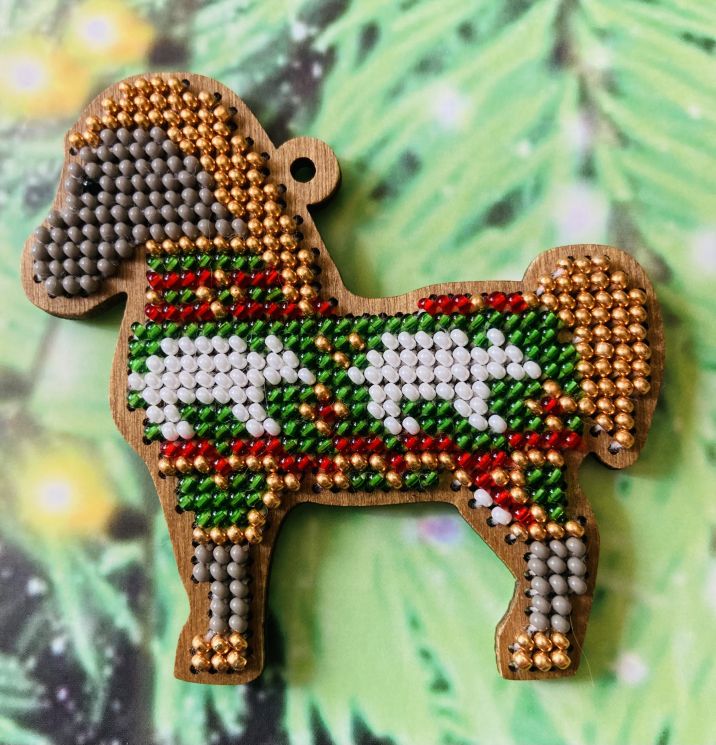 Сами с усами. Набор для вышивания "Пони Мишкин Новый год" 7,5х7,5 см, арт. С189-09