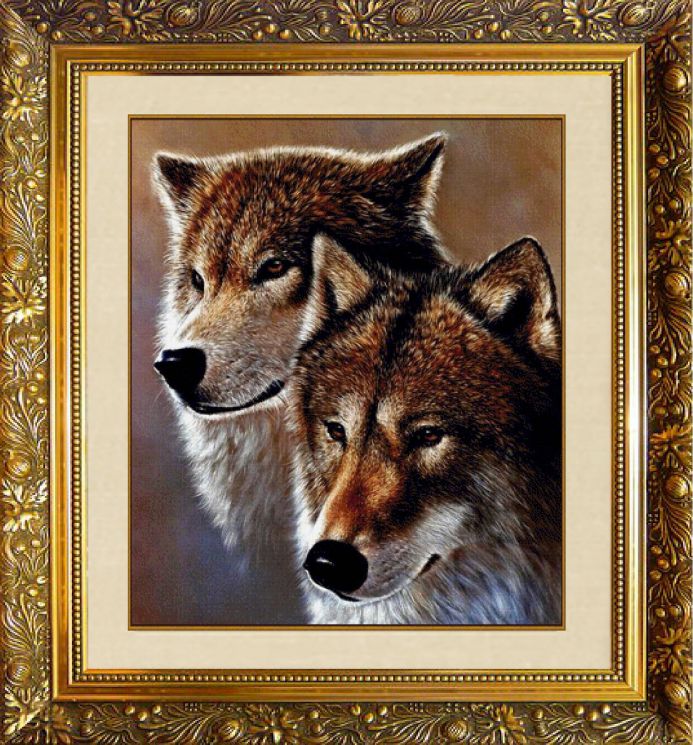 Алмазная мозаика Милато "Волчья пара" F-325