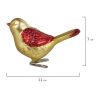 Украшение ёлочное "Птички" 2 шт., 11 см, пластик, цвет: золотистый/красный, ЗОЛОТАЯ СКАЗКА, 590896