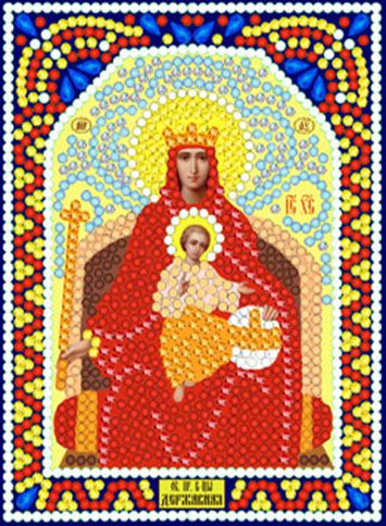 ИМА5-007 Алмазная мозаика ТМ НАСЛЕДИЕ "Богородица Державная"