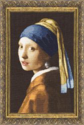 МК-021 Набор для вышивания Золотое Руно "Девушка с жемчужной сережкой" по картине Яна Вермеера